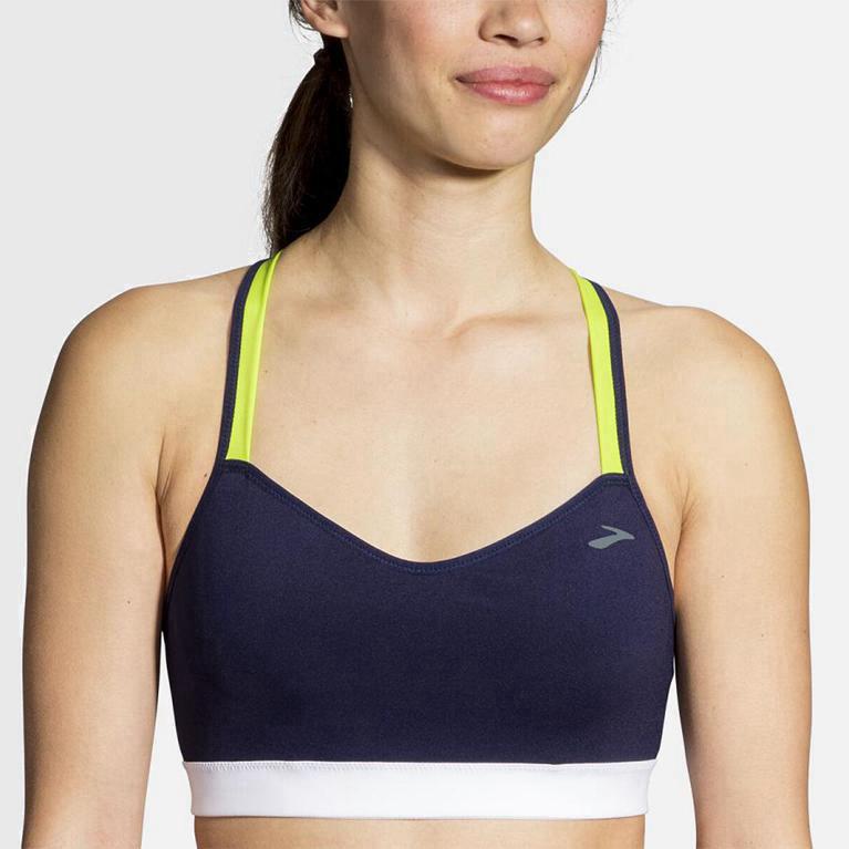 Brooks Uprise Crossback NZ - Women's Running Bra - Blue (12895-HKNI)